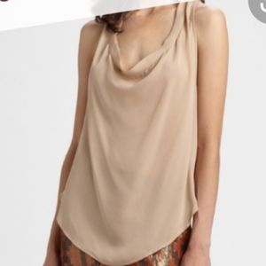 Haute Hippie silk cowl neck tank blouse